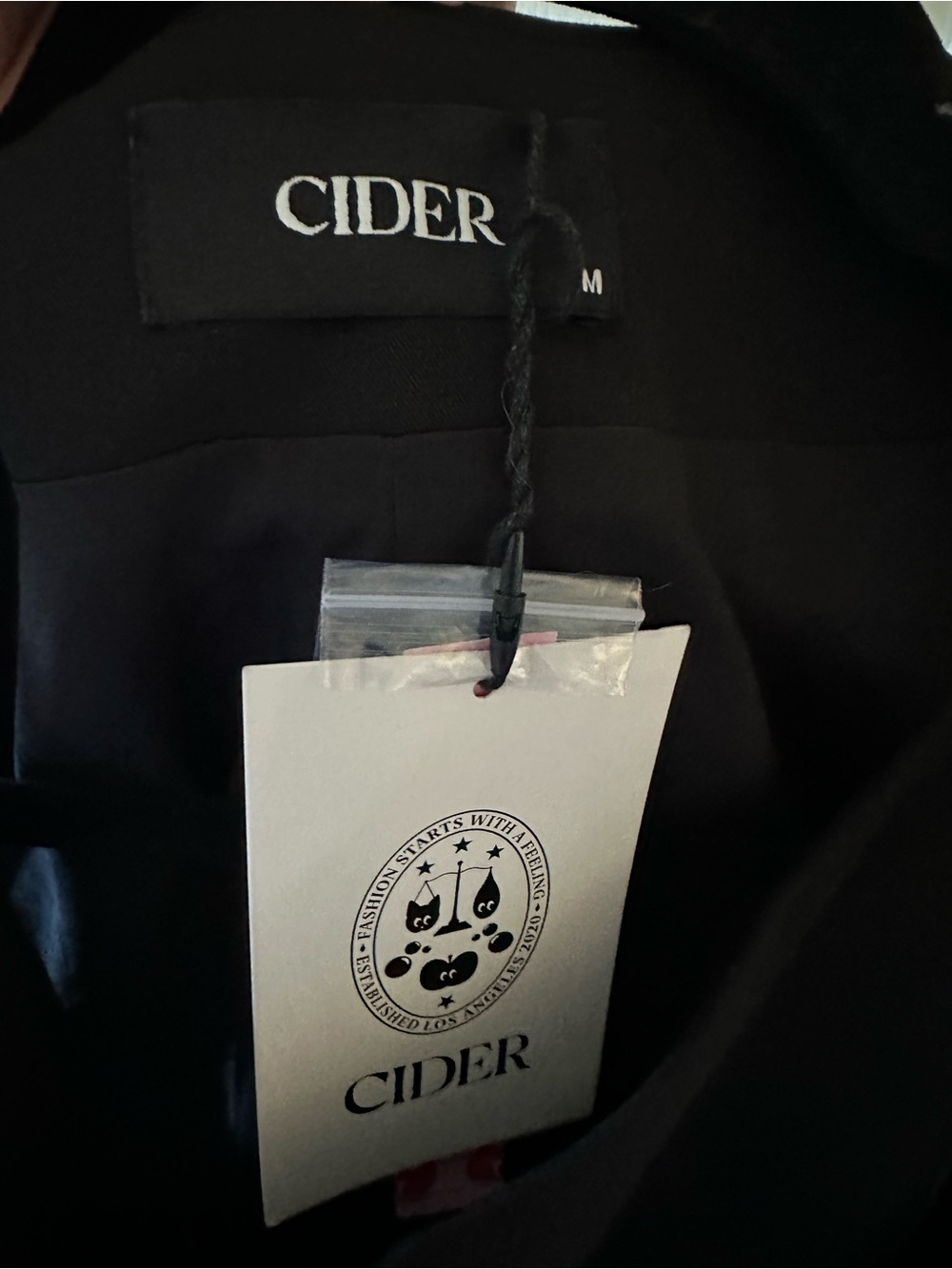 Cider Black Tailored Peplum Button Vest - Picture 5 of 5